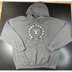 Las Vegas Raiders NFL Team Apparel Men's Gray Hoodie XL - Raiders Football
